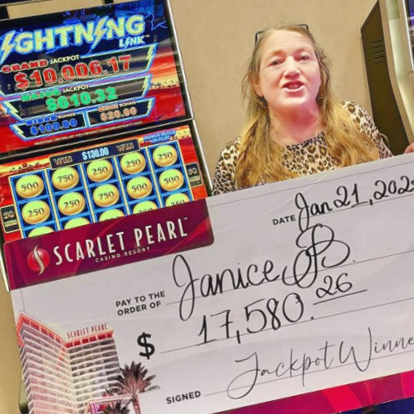 Jackpot at Scarlet Pearl Casino in Diberville near Biloxi
