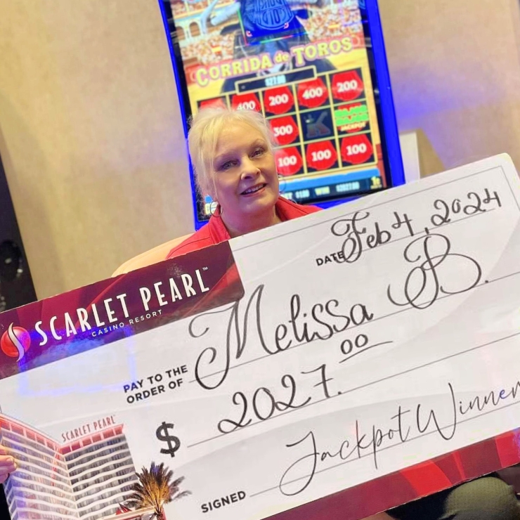 Jackpot Winner at Scarlet Pearl Casino at Diberville Mississippi near Biloxi
