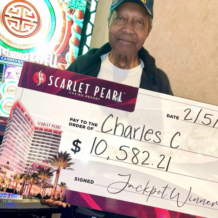Jackpot Winner at Scarlet Pearl Casino at Diberville Mississippi near Biloxi