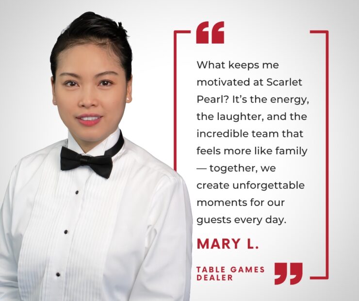 associate of the month for September at Scarlet Pearl Casino Resort